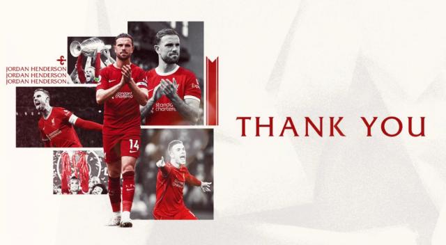 开云入口-利物浦官方：功勋队长亨德森离队，加盟达曼协作